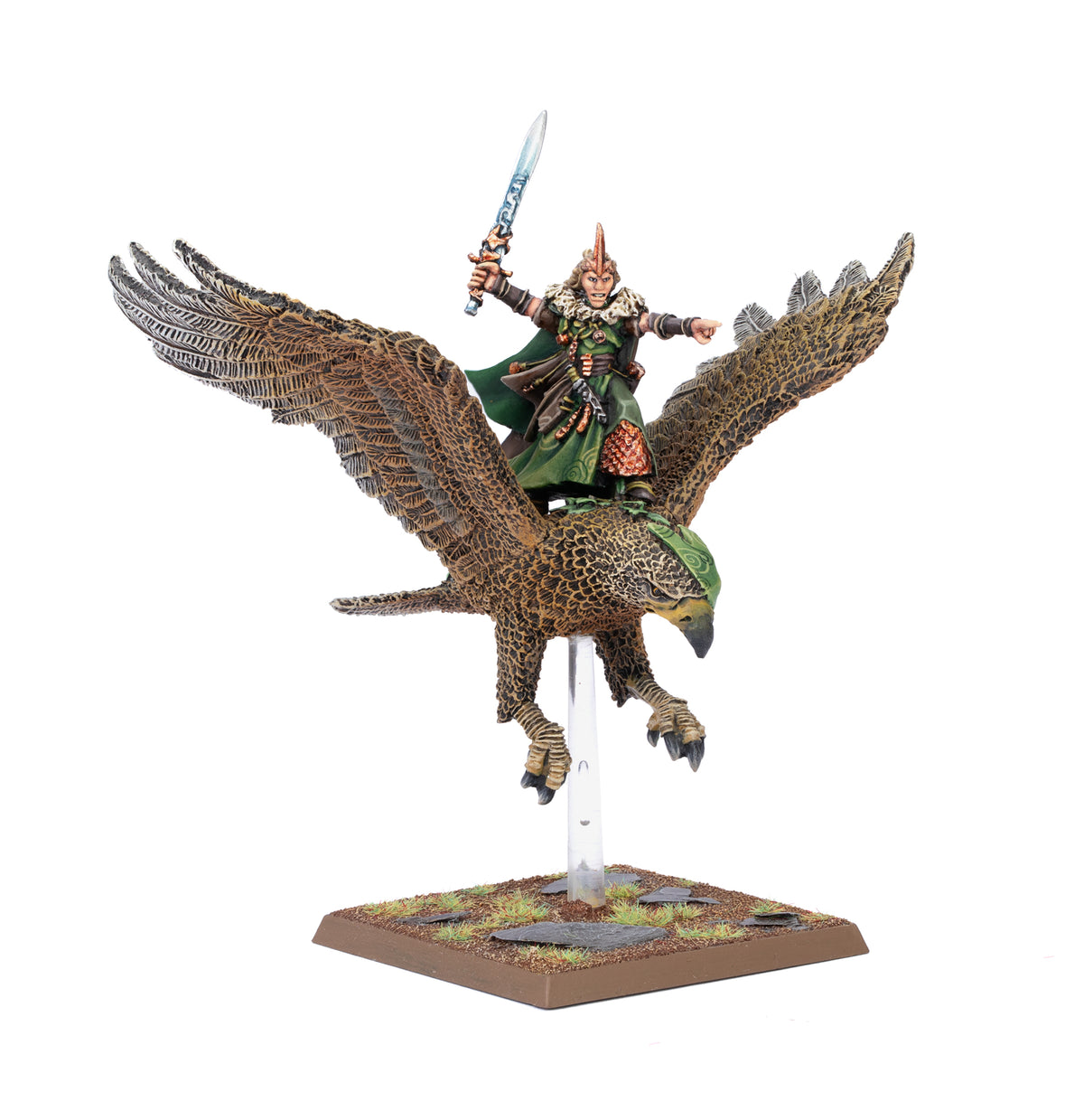 wood-elf-realms-noble-on-great-eagle foto 1